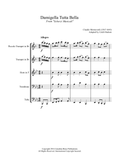 Damigella Tutta Bella - Full Score von Canadian Brass Quintet (Download) 