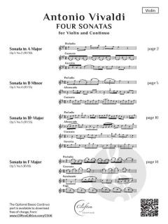 4 Sonatas op. 5 von Antonio Vivaldi 