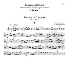 Trattenimenti armonici per camera - 12 Sonatas, op. 6 No. 1-4, Vol. 1 von Tomaso Giovanni Albinoni 