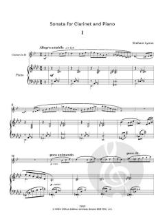 Sonata for Clarinet and Piano von Graham Lyons 