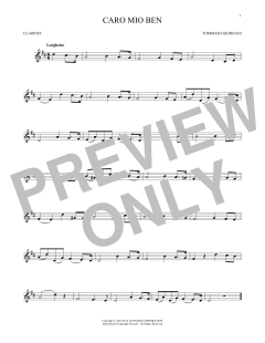 Caro Mio Ben von Tommaso Giordani (Download) 