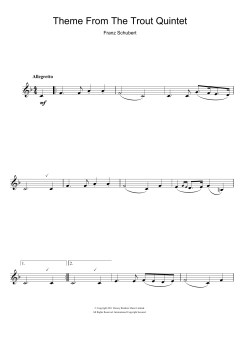 Theme From The Trout Quintet von Franz Schubert (Download) 