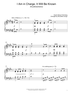I Am In Charge, It Will Be Known von South African folk song (Download) 