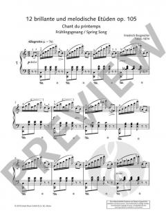 12 brillante und melodische Etüden op. 105 von Johann Friedrich Burgmüller 
