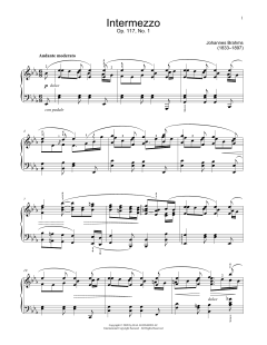 Intermezzo, Op. 117, No. 1 von Johannes Brahms (Download) 
