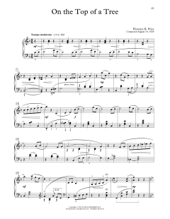 On The Top Of  A Tree von Florence Price (Download) 