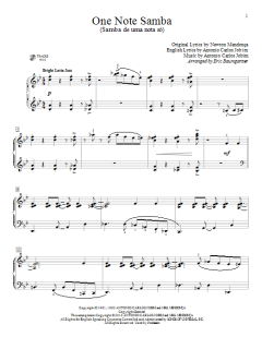 One Note Samba von Newton Mendonca (Download) 