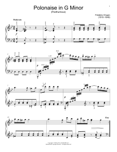 Polonaise In G Minor, KK IIa, No. 1 von Frédéric Chopin (Download) 