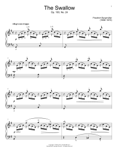 The Swallow, Op. 100, No. 24 von Johann Friedrich Burgmüller (Download) 