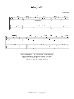 Allegretto von Joseph Kuffner (Download) 