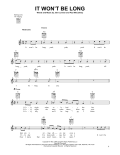 It Won't Be Long von The Beatles (Download) 