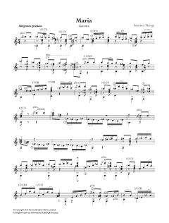 Maria, Gavotta von Francisco Tárrega (Download) 