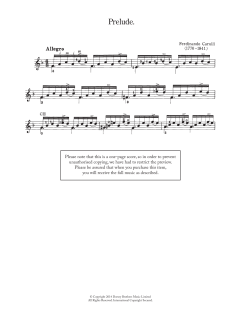 Prelude von Ferdinando Carulli (Download) 