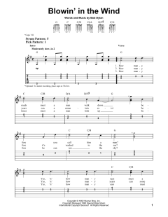 Blowin' In The Wind von Bob Dylan (Download) 