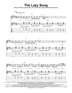 The Lazy Song von Bruno Mars (Download) 