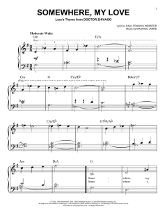 Somewhere, My Love von Maurice Jarre (Download) 