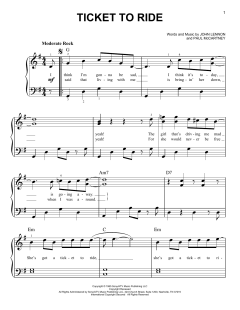 Ticket To Ride von The Beatles (Download) 