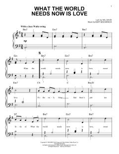 What The World Needs Now Is Love von Hal David (Download) 