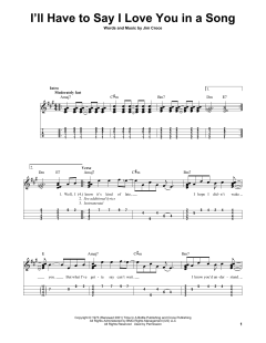 I'll Have To Say I Love You In A Song von Jim Croce (Download) 