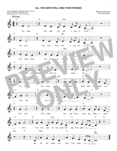 All The Earth Will Sing Your Praises von Paul Baloche (Download) 