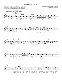 Believe What You Say von Ricky Nelson (Download) 