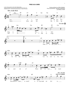 Free As A Bird von The Beatles (Download) 