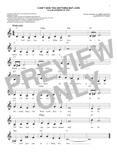 I Can't Give You Anything But Love von Jimmy McHugh (Download) 