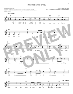 I Wanna Be Loved By You von Herbert Stothart (Download) 