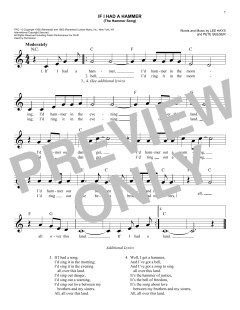 If I Had A Hammer von Peter, Paul & Mary (Download) 