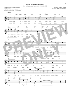 Moonlight Becomes You von Johnny Burke (Download) 