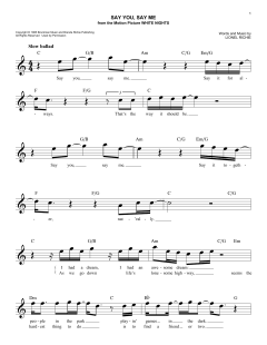 Say You, Say Me von Lionel Richie (Download) 