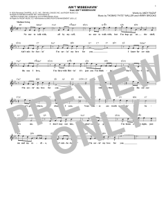 Ain't Misbehavin' von Andy Razaf (Download) 