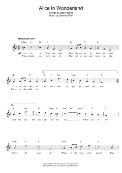 Alice In Wonderland von Sammy Fain (Download) 