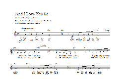 And I Love You So (Download) 