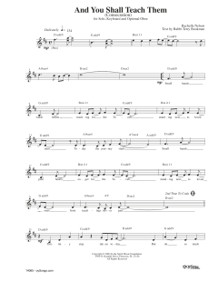 And You Shall Teach Them (Download) 