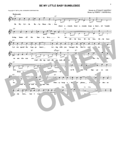 Be My Little Baby Bumblebee von Stanley Murphy (Download) 