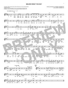 Believe What You Say von Ricky Nelson (Download) 