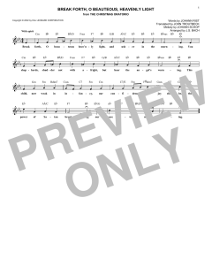 Break Forth, O Beauteous, Heavenly Light von Johann Sebastian Bach (Download) 