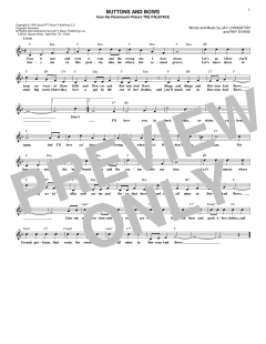 Buttons And Bows von Ray Evans (Download) 