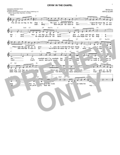 Cryin' In The Chapel von Elvis Presley (Download) 