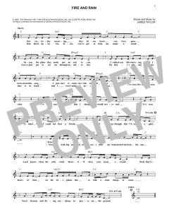 Fire And Rain von James Taylor (Download) 