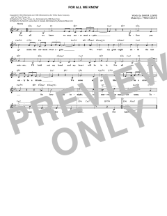 For All We Know von Sam M. Lewis (Download) 