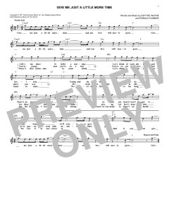 Give Me Just A Little More Time von Ronald Dunbar (Download) 