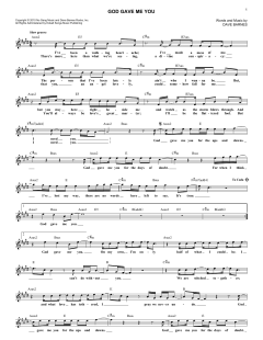 God Gave Me You von Dave Barnes (Download) 