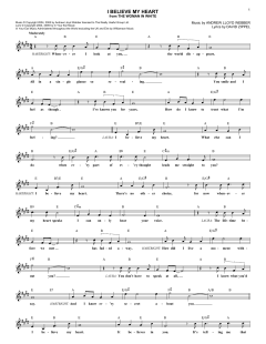 I Believe My Heart von David Zippel (Download) 