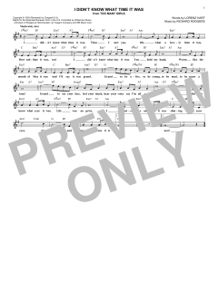 I Didn't Know What Time It Was von Richard Rodgers (Download) 