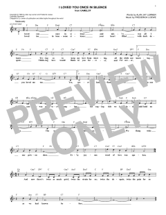 I Loved You Once In Silence von Alan Jay Lerner (Download) 