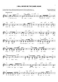 I Will Never Be The Same Again von Geoff Bullock (Download) 