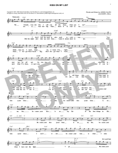 Kiss On My List von Hall & Oates (Download) 