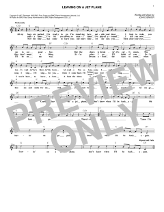 Leaving On A Jet Plane von John Denver (Download) 